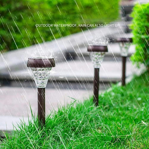 Solar Powered Stake Lights, Outdoor Garden Pathway Lighting, Solar Torch Lights for Patio Driveway Pathway Walkway Decoration
