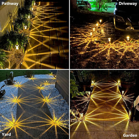 15 Pack Solar Lights Outdoor Waterproof Pathway Lights, Warm White