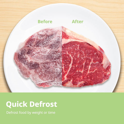 17L White & Sage Green Mini Microwave Oven with InverTech & Defrost