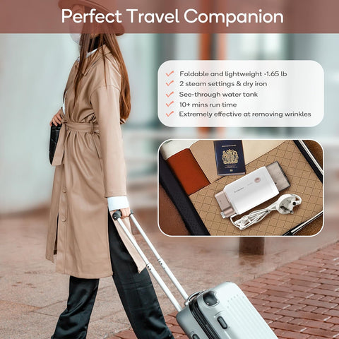 Portable Handheld Clothes Steamer 1200W Foldable