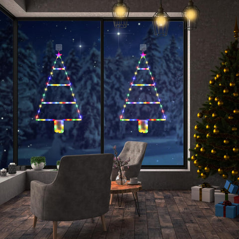 Moxled 2ft Battery LED Ladder Christmas Lights – Multicolor Waterproof Tree Lights with Timer – UK
