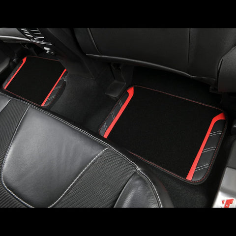 Leather Steering Wheel Cover and Car Floor Mats Set