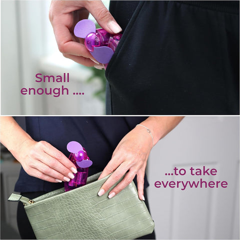 Mini Portable Handheld Fan Pack of 2 Battery Powered
