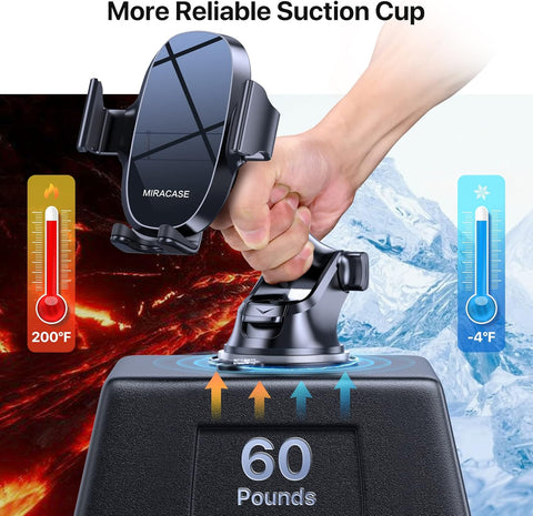 Miracase 4-in-1 Car Phone Holder Mount for Dashboard, Windshield & Air Vent