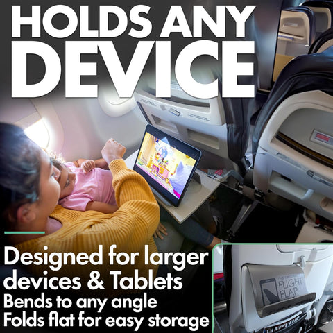 XL Airplane iPad & Tablet Stand Holder – Flexible Travel Accessory (Grey)