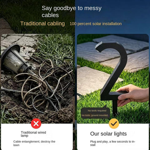 Solar Driveway Lights - Number 2 Spotlight, Garden Stake Outdoor Pathway