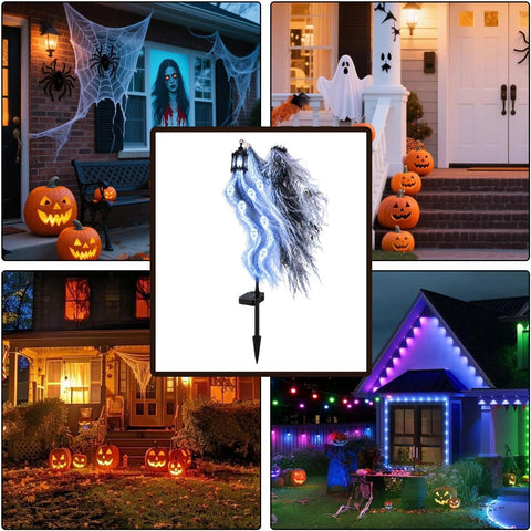 Halloween Pathway Lights Spooky Holiday LED Garden Lamp with Stakes
