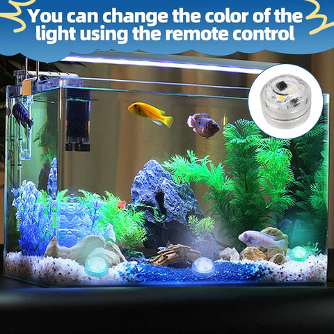 8 PCS Submersible LED Lights with Remote – Waterproof Colour Changing Underwater Lights for Hot Tubs, Pools, Aquariums, Vases, Ponds & Parties