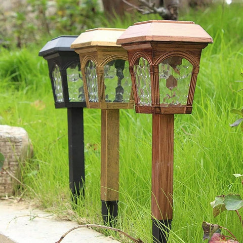 Solar Powered Stake Lights, Pathway Lighting Solar Garden Lights, Square Lights Atmosphere Lights, Waterproof Garden Ornaments Outdoor for Fence Step