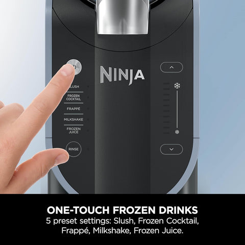SLUSHi Frozen Drinks Maker – Make Slushies, Milkshakes, Frozen Cocktails & Frappés – No Ice Needed, 1.9L Capacity, Blue & Grey