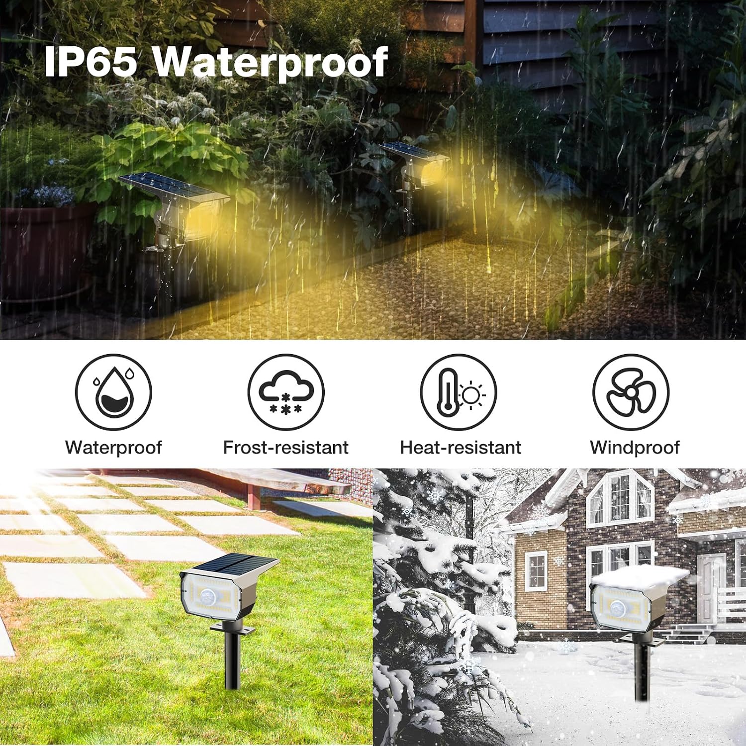 nipify Solar Lights Outdoor Waterproof, Motion Sensor Spot Landscape Light