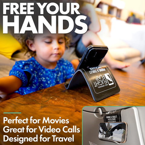 Folden Black Airplane Phone Holder – Flexible Foldable Travel Stand