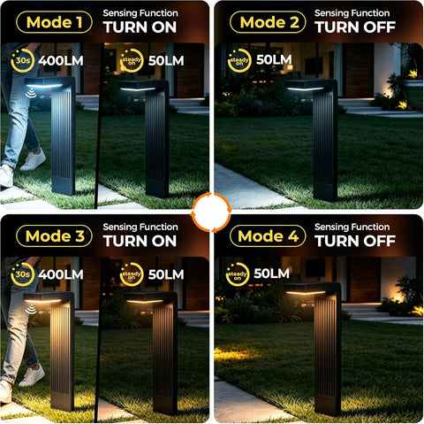 COXSENI Motion Sensor Solar Pathway Lights Outdoor,6 Working Modes,6 Pack