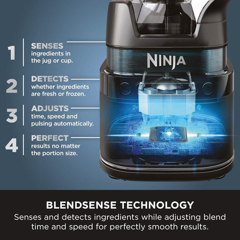Detect Power Blender & Food Processor Pro – 1200W, Dough Blade, Jug & 2 Single Serve Cups – Stone Gold – TB401UKSTGD