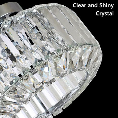 Modern Crystal Ceiling Light - K9 Crystal Chandelier with Gold Metal Frame