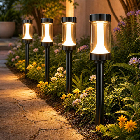 Solar Lights Outdoor Garden,4 Pack LED Garden Lights warm white 3000K LED
