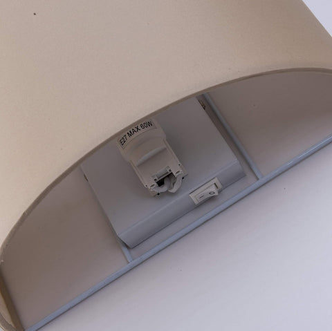 Taupe Fabric Wall Light with Switch E27 Bedside Lamp