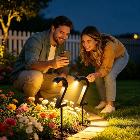 Solar Driveway Lights - Number 2 Spotlight, Garden Stake Outdoor Pathway