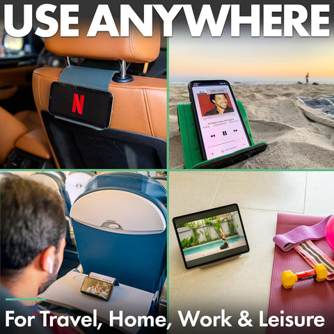 Airplane Phone Holder – Foldable Cordura Travel Stand for Flying (Cordura)