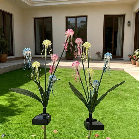 Garden Solar Lights with Jellyfish Design Waterproof Pathway Lighting