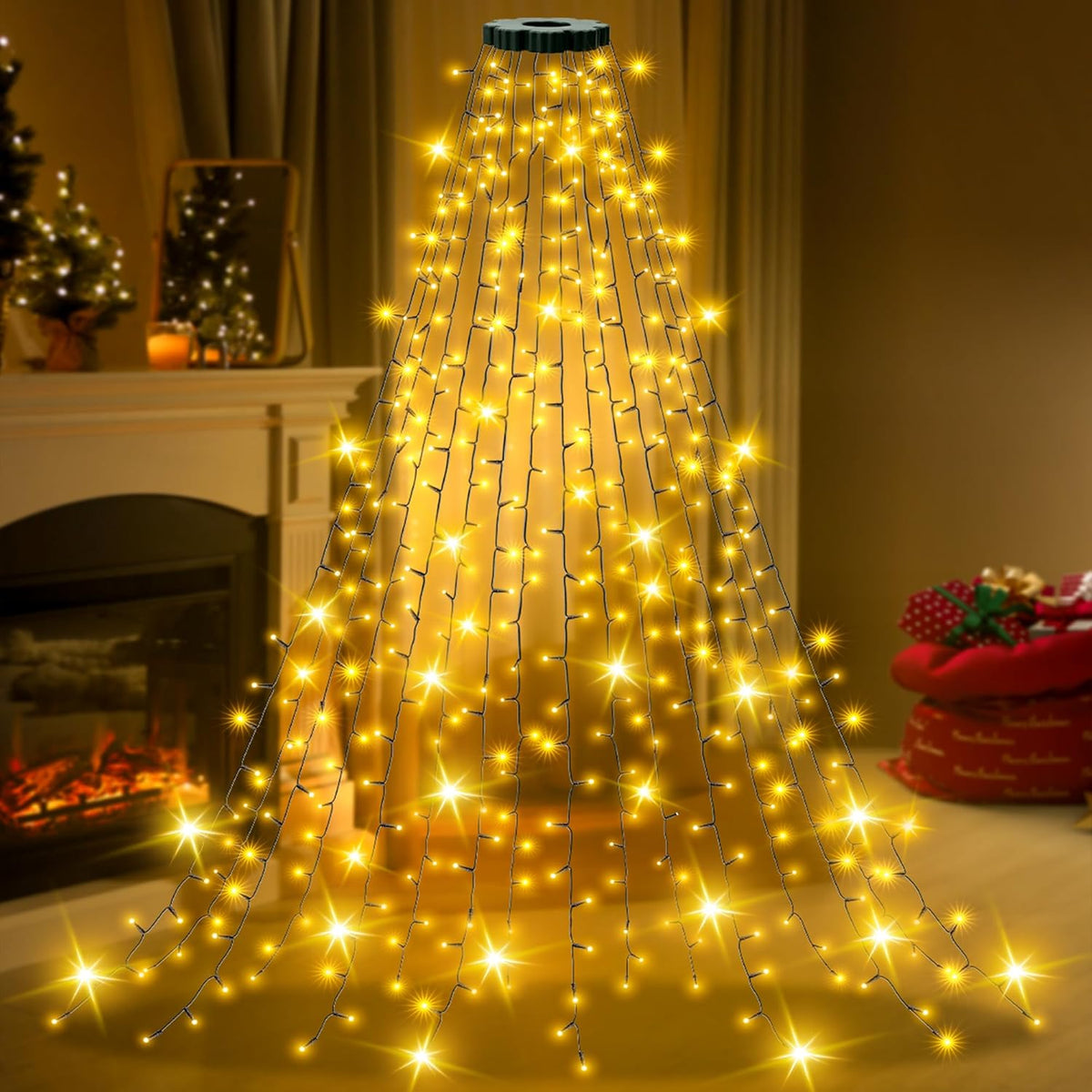 Christmas Tree Lights Indoor - 2.5mX10 Strands 250 LEDs Outdoor Xmas Lights, Easy to Install Fairy String Lights USB Plug in, Waterproof Outside Decorations for 4-8ft - thelights4u.com