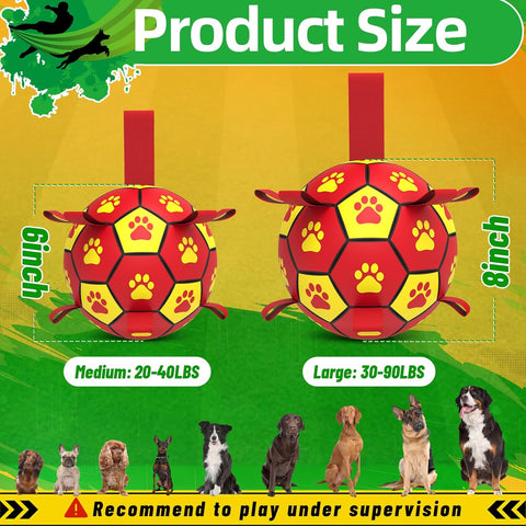 HETOO Interactive Dog Football Toy 6 Inch Durable Ball