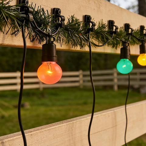 60 Pack Screw-In Cable Clips for Outdoor String Lights – Black, White & Clear Plastic Wire Holders for Gardens, Patios & Fences – Keep Every Light in Its Place
