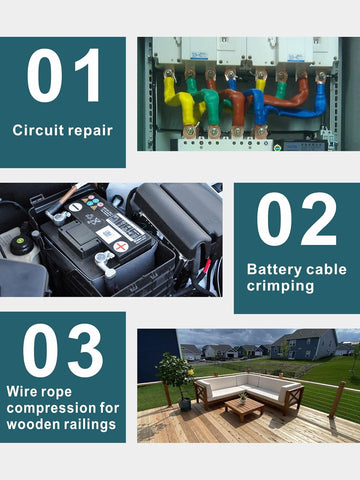 Hydraulic Crimping Tool 12 AWG–2/0 AWG with Dies
