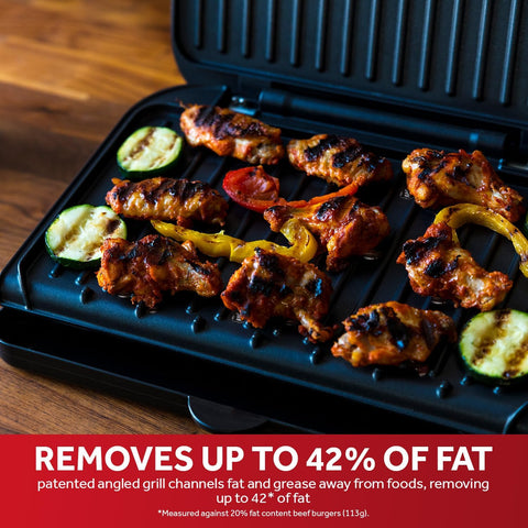 Medium Electric Fit Grill 1630W Black – Non-Stick Griddle, Toastie, Panini, BBQ, Energy Saving, Easy Clean, Drip Tray