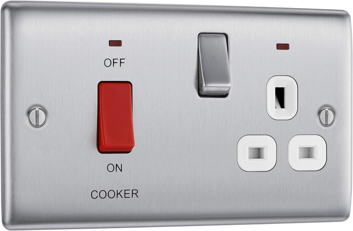 Cooker Control Unit Switch with Socket and LED 45A