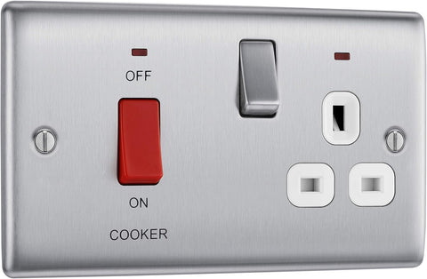 Cooker Control Unit Switch with Socket and LED 45A