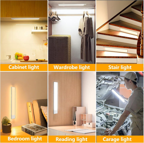 Under Cabinet Kitchen Lights Rechargeable 64 LED 20.5cm 3 Colour Temperature 2 Pack – Bring the Right Light to Every Corner