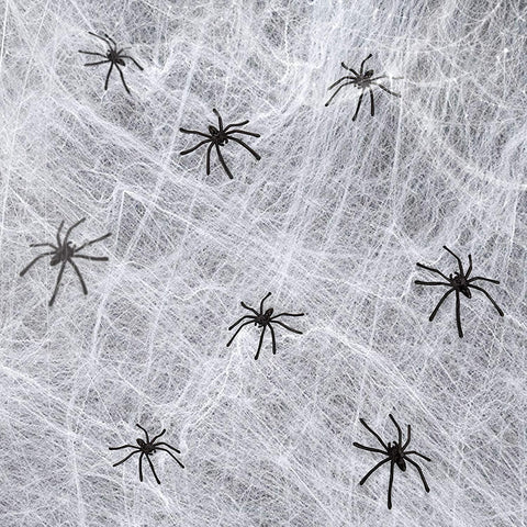 100 Pieces Halloween Spooky Black Plastic Spiders – Realistic Fake Spider Decorations for Halloween Parties, Pranks, Haunted Houses & Spooky Events