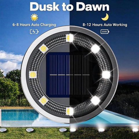vighep Solar Lights Outdoor Garden, 12 Pack Solar Ground Lights