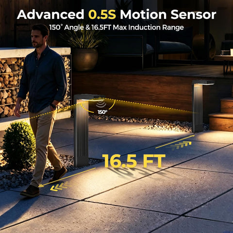COXSENI Motion Sensor Solar Pathway Lights Outdoor,6 Working Modes,6 Pack