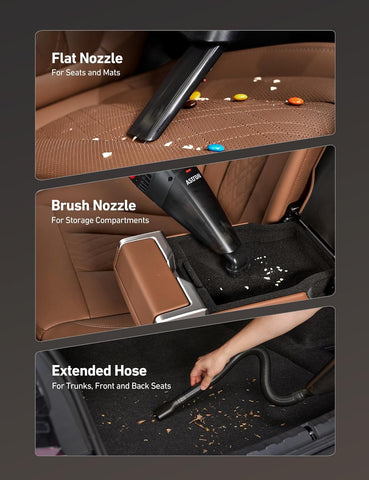 AstroAI Red Handheld Vacuum Cleaner Cordless Powerful Suction LED