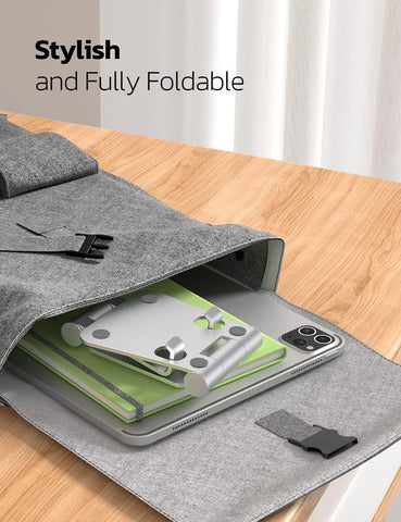 Foldable Adjustable Desktop Phone Stand Silver