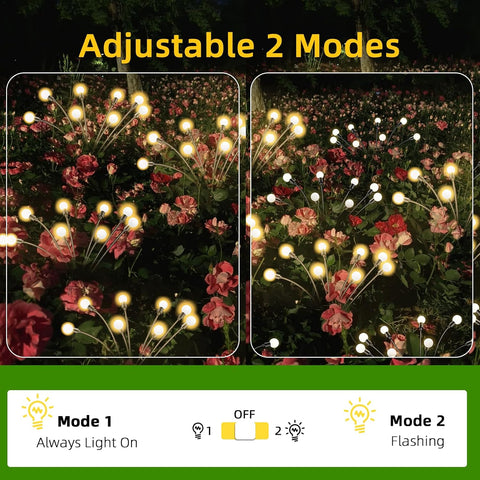 SCNNC Solar Firefly Lights Outdoor Waterproof IP65