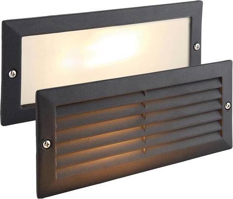 Brick Light Outdoor LED Plain Recessed Outside Garden Pathway Walkway IP54 Rated Integrated Lamp Warm White 3000K Taxi 10 Lumens Energy Saving (Warm White - Rectangular)
