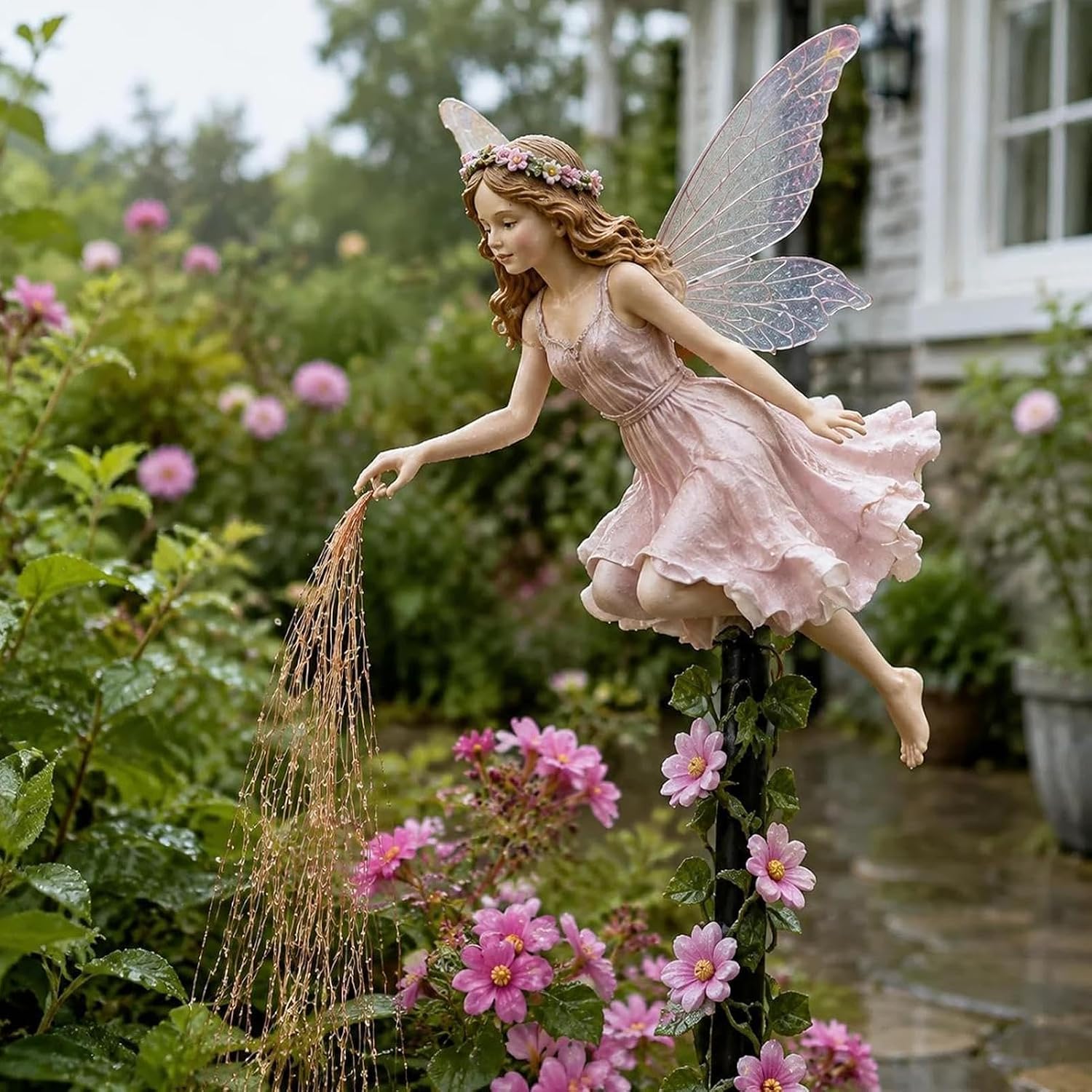 Solar Garden Lights, Waterproof Fairy LED Outdoor Decoration, 24x10.62 Inch