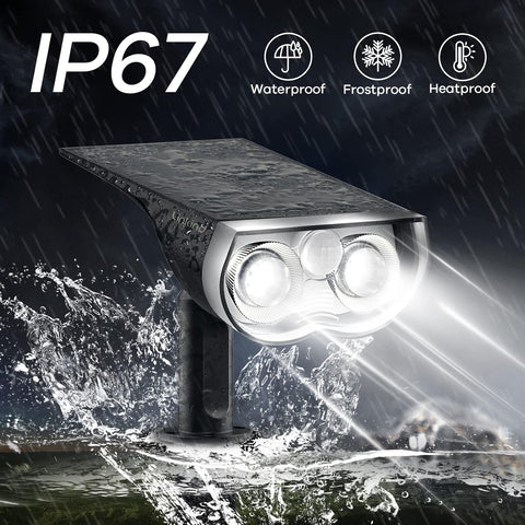  LED PIR Motion Sensor Stake Lights installed in a garden path

