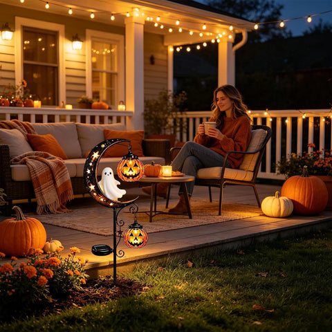 Solar Stake Lights Halloween Waterproof Festive Garden Lighting