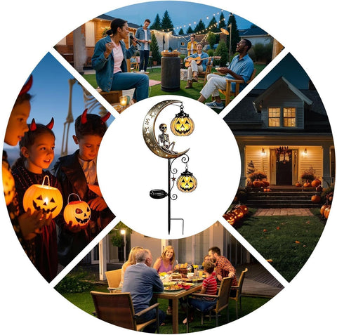 Solar Powered Halloween Stake Lights Seasonal Waterproof Outdoor Lighting