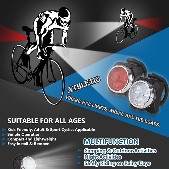 Buy LED USB Rechargeable Bike light Set In UK - Shop Now!