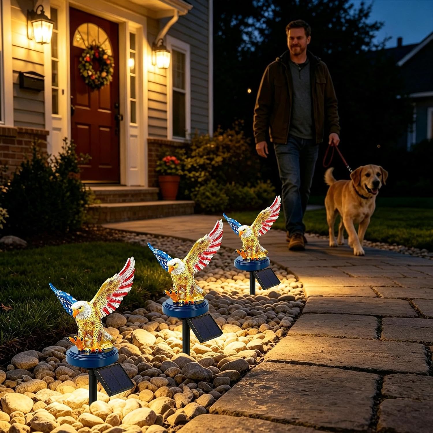 Eagle Garden Light Decorative Patriotic Lighting