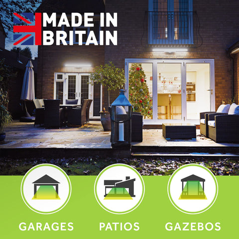 Outdoor smart LED lights recessed into decking

