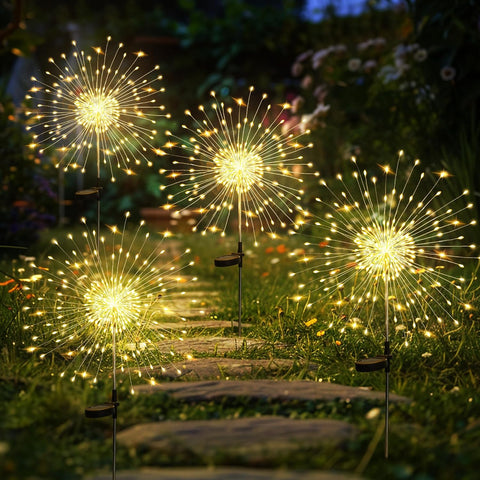 Solar Lights Outdoor Garden, 6 Pack 60 LED Firefly Outdoor Garden Lights Waterproof, Solar Powered Swaying Light for Pathway, Yard, Patio Decoration (Warm White)