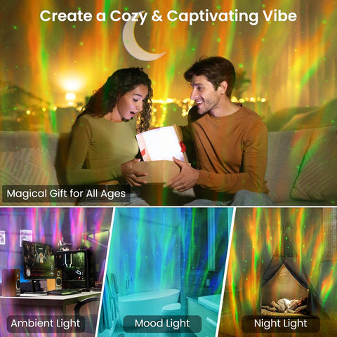 Galaxy Light Projector with Bluetooth Speaker & Rechargeable Night Lamp