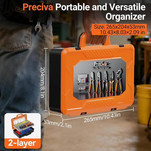 PRECIVA INSULATED CRIMPING TOOL SET WITH 350PCS CRIMP CONNECTORS & STORAGE CASE – RATCHET WIRE CRIMPING TOOL FOR 0.5-6MM² AWG20-10 ELECTRICAL TERMINALS