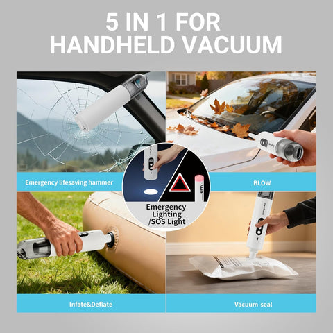 Dwarfuarm 5-in-1 Cordless Car Vacuum Cleaner